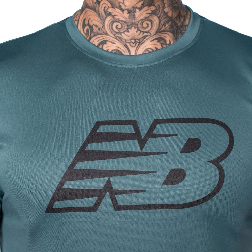 Camiseta Masculina New Balance Sport Essentials Printed Verde Verde 3