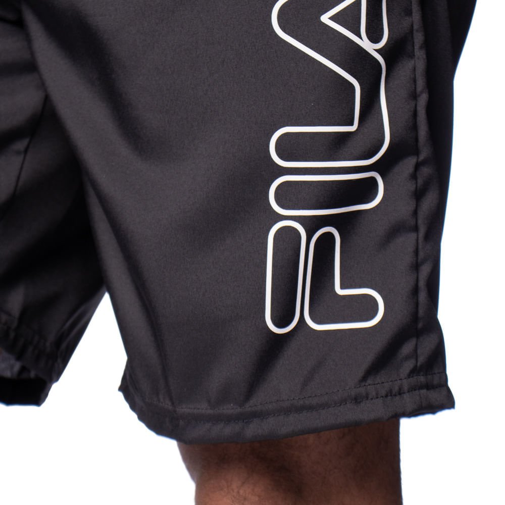 Bermuda Masculina Fila Train 7,5 Preto/branco Preto/Branco 4