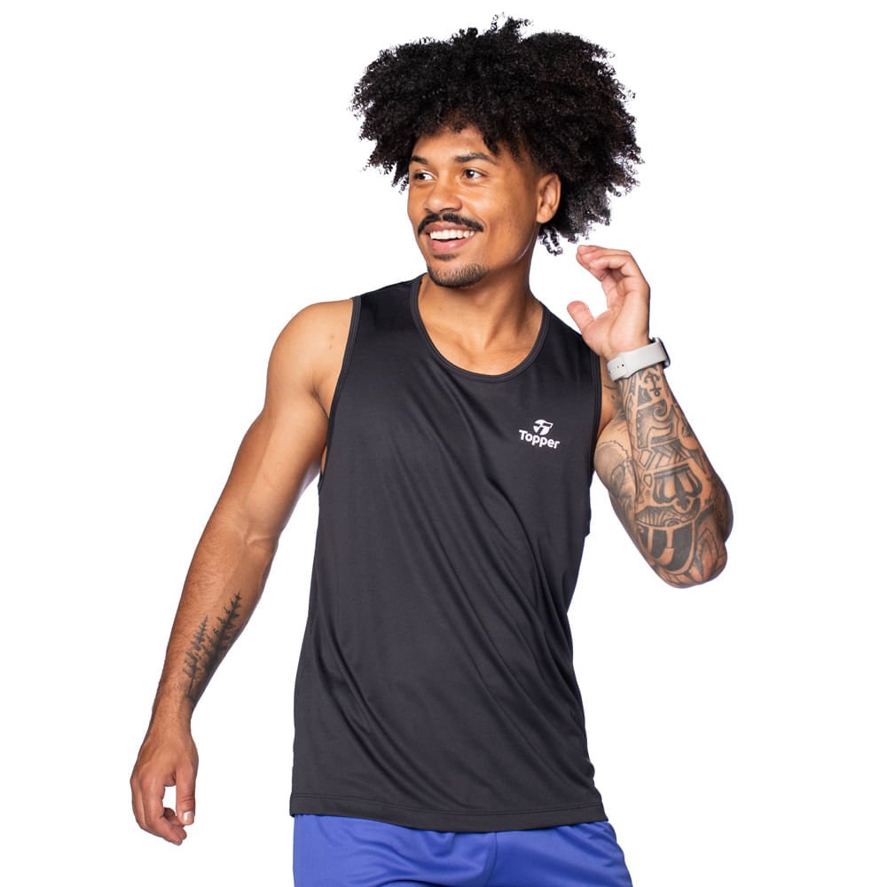 Regata Masculina Topper Classic New Preto