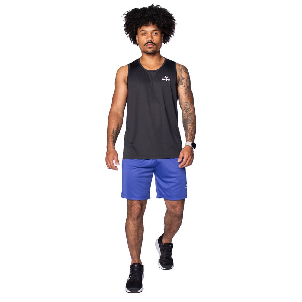 Regata Masculina Topper Classic New Preto Preto 4