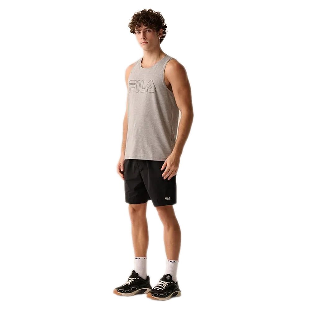 Regata Masculina Fila Letter Outline Cinza Cinza 4