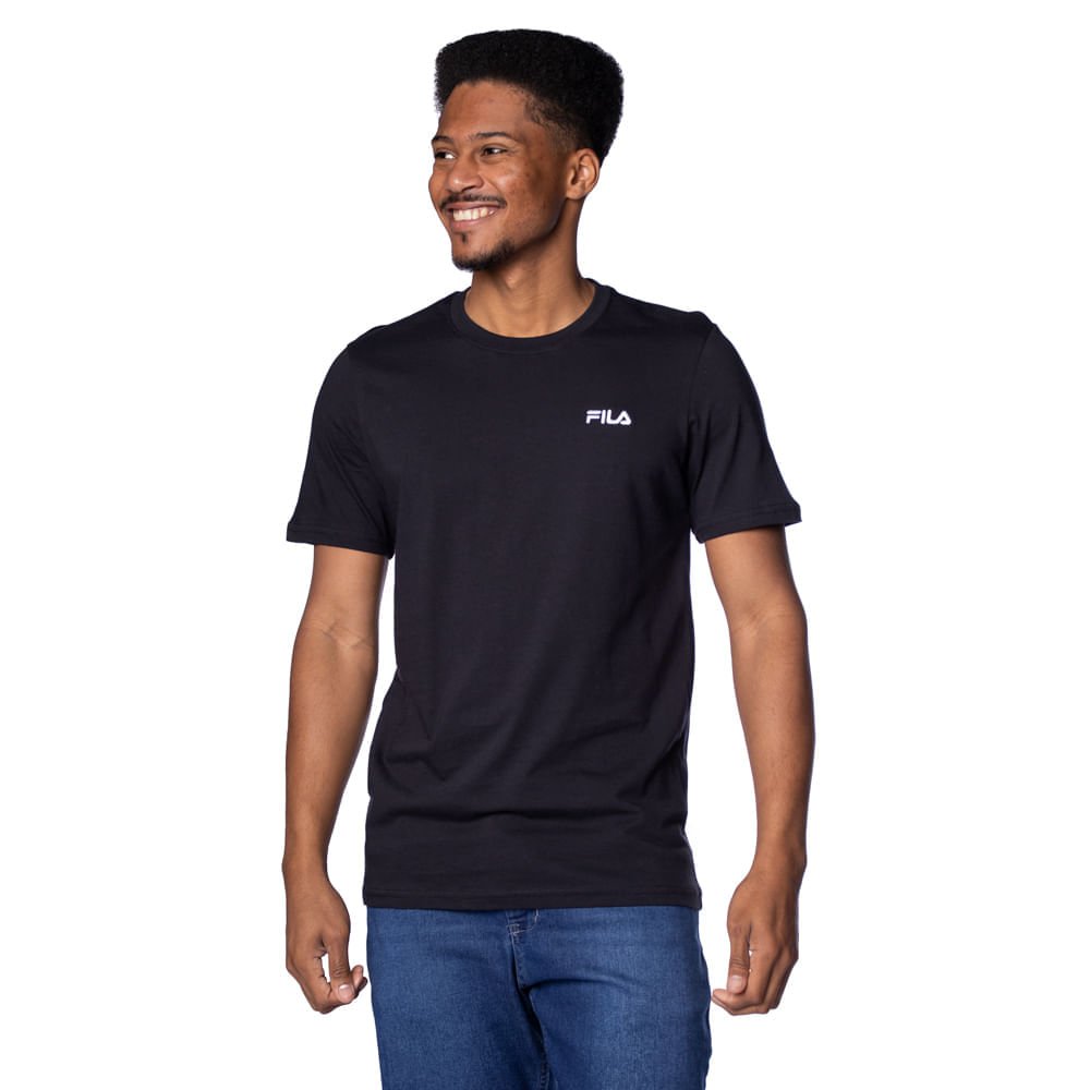 Camiseta Masculina Fila Regular Classic Preto