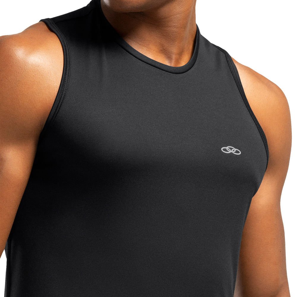 Regata Masculina Olympikus Essential Preto Preto 3