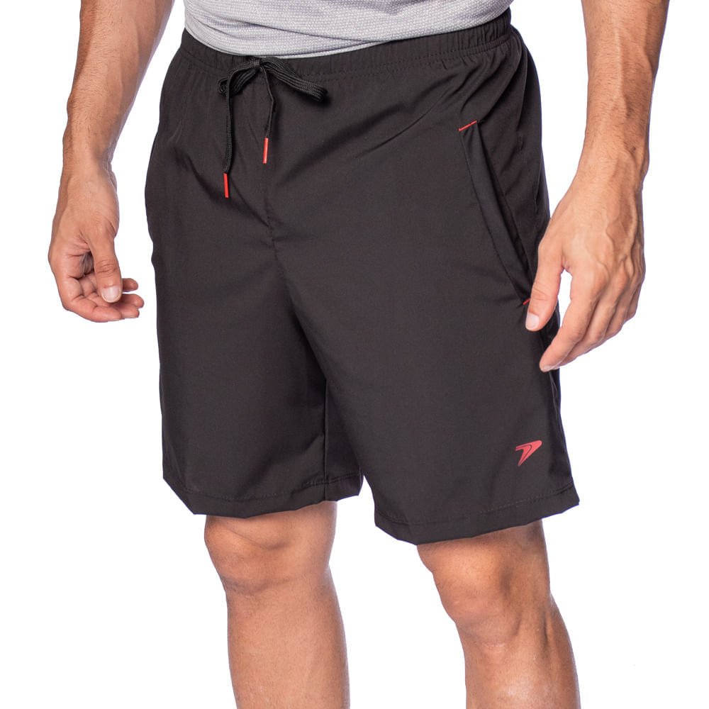 Bermuda Masculina Poker Dallas II com Bolsos de Tactel Preto