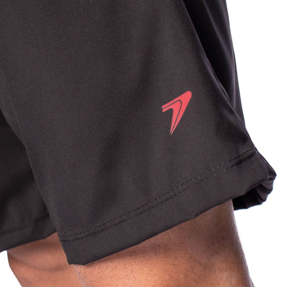 Bermuda Masculina Poker Dallas II com Bolsos de Tactel Preto Preto 3