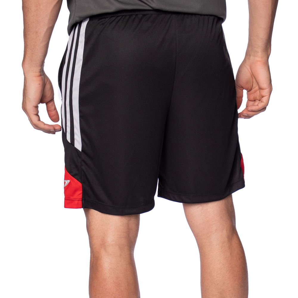 Bermuda Masculina Poker Seaside Dry Active Preto/Vermelho Preto/Vermelho 2