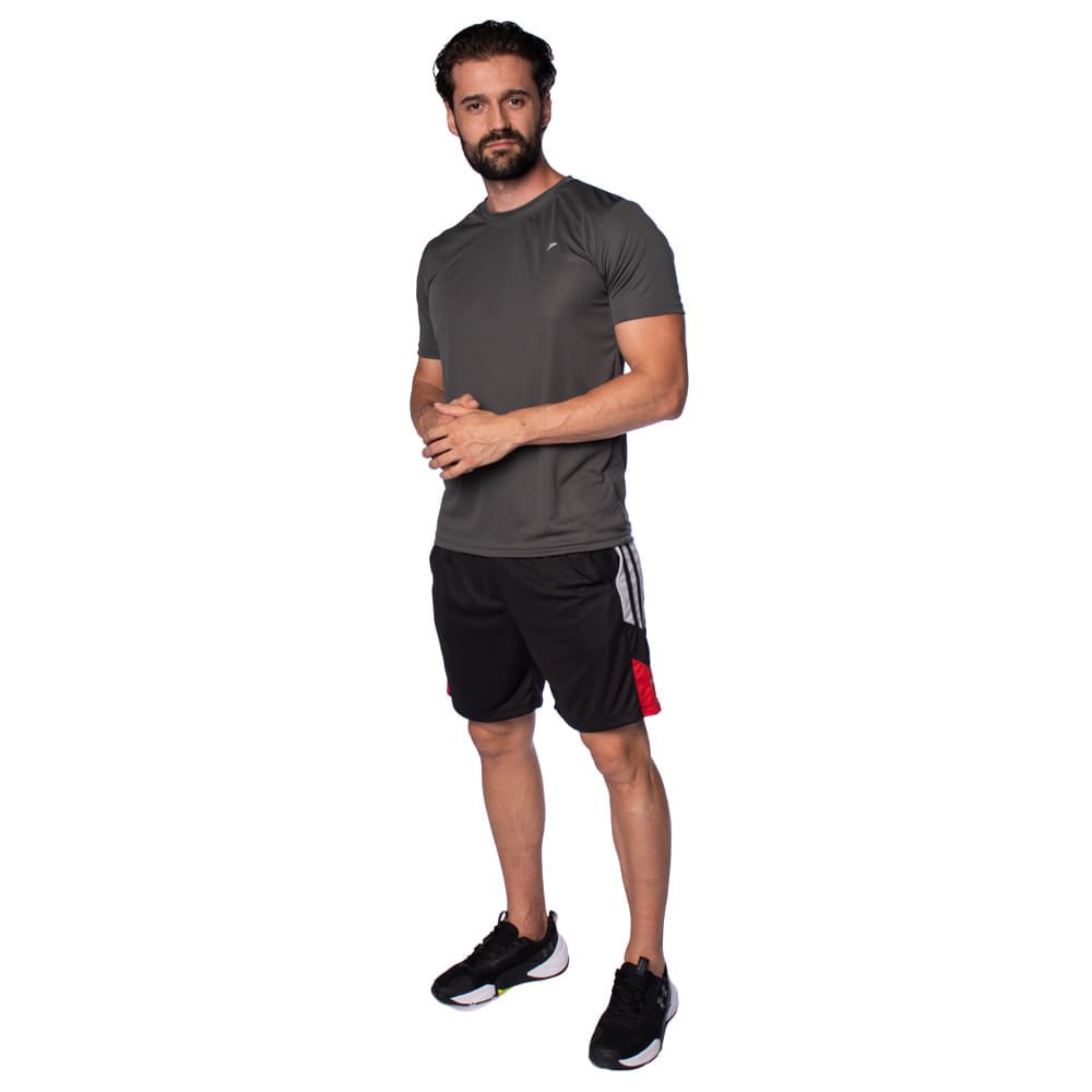 Bermuda Masculina Poker Seaside Dry Active Preto/Vermelho Preto/Vermelho 5