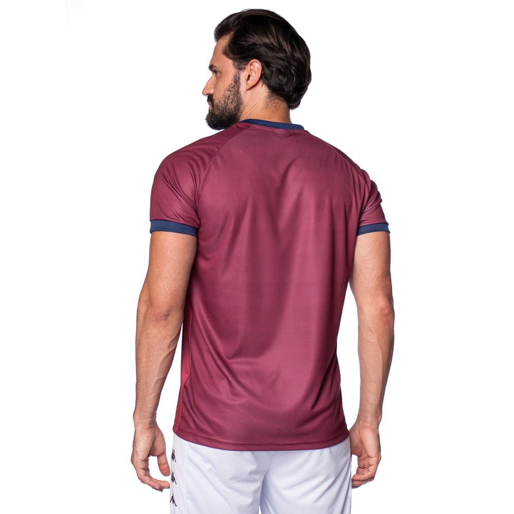 Camiseta Masculina Kapp Fardamento Brushtroke Estampada Bordô/Marinho Bordô 2