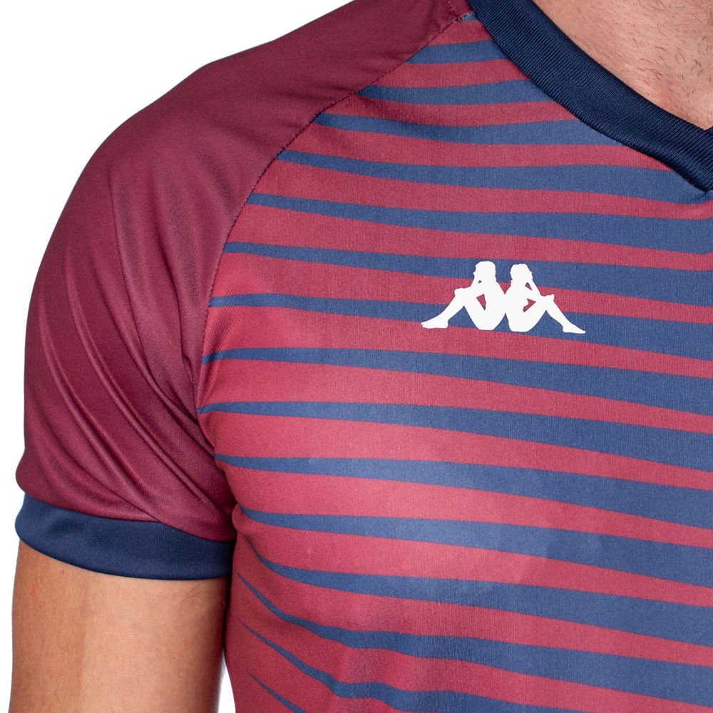 Camiseta Masculina Kapp Fardamento Brushtroke Estampada Bordô/Marinho Bordô 3