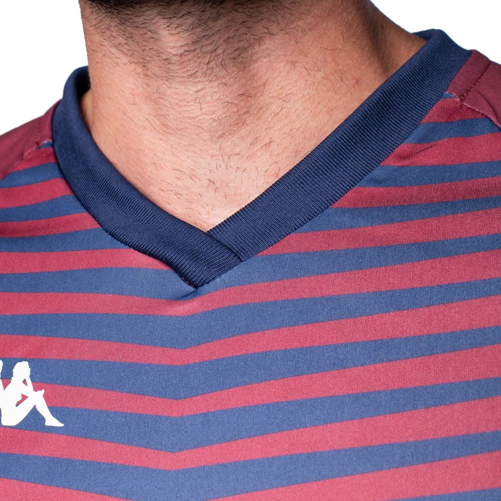Camiseta Masculina Kapp Fardamento Brushtroke Estampada Bordô/Marinho Bordô 4
