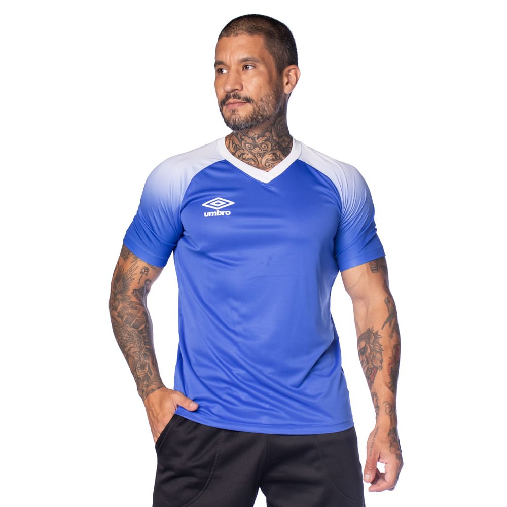 Camiseta Masculina Umbro Baller Degradê Azul/Branco