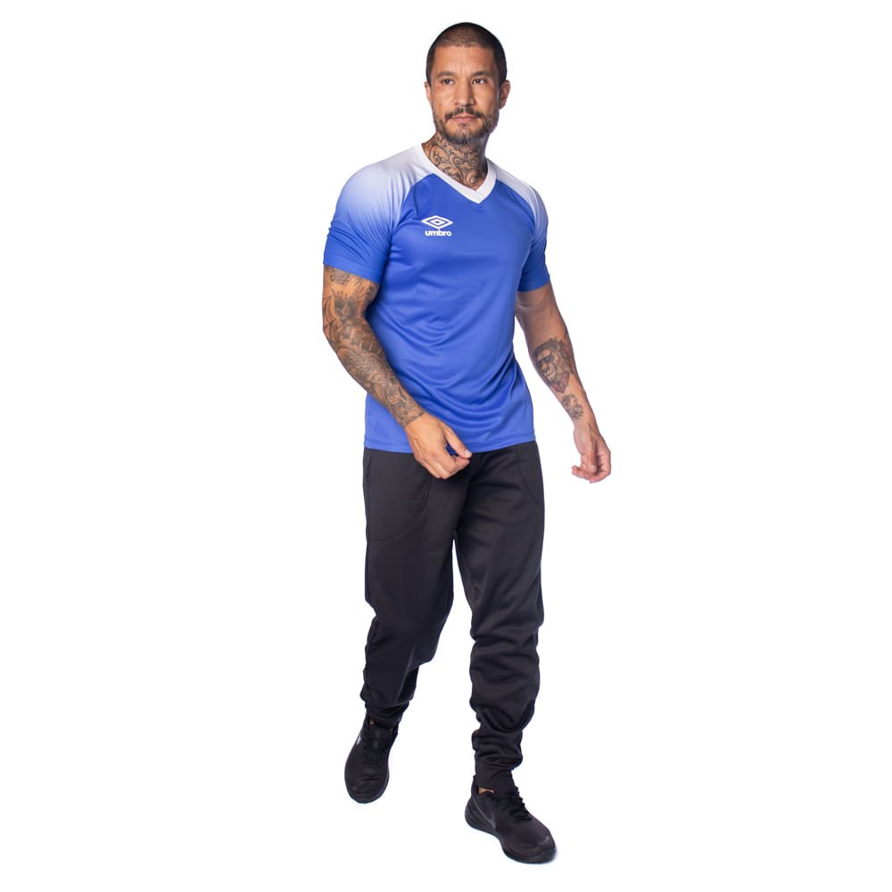 Camiseta Masculina Umbro Baller Degradê Azul/Branco Azul/Branco 4