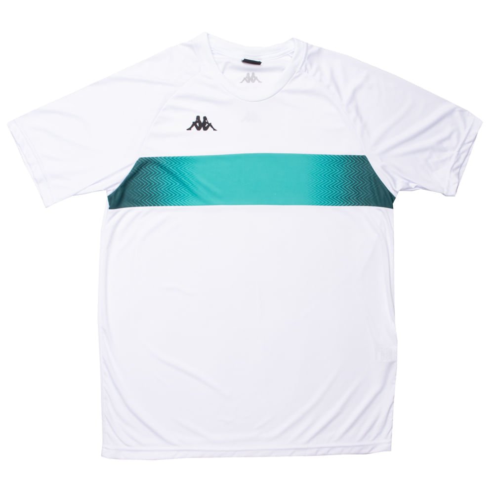 Camiseta Masculina Kappa Plus Size Future Branco Verde