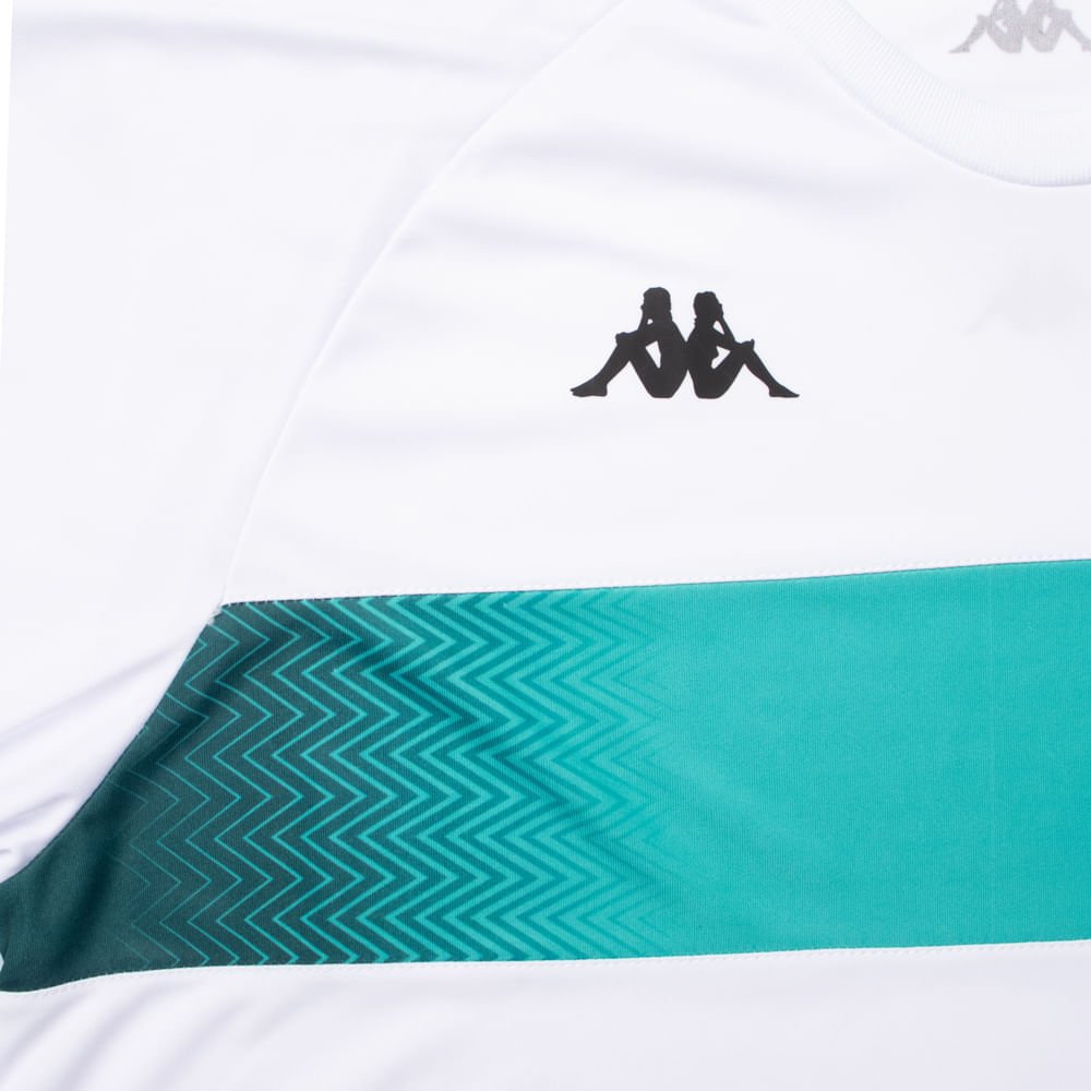 Camiseta Masculina Kappa Plus Size Future Branco Verde Branco/Verde 3