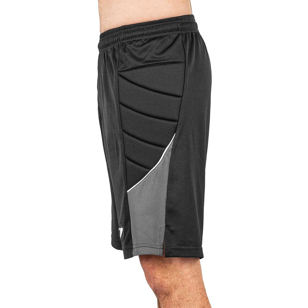 Bermuda Masculina Poker Goleiro Espuma Laterais Preto/Cinza Preto/Cinza 3