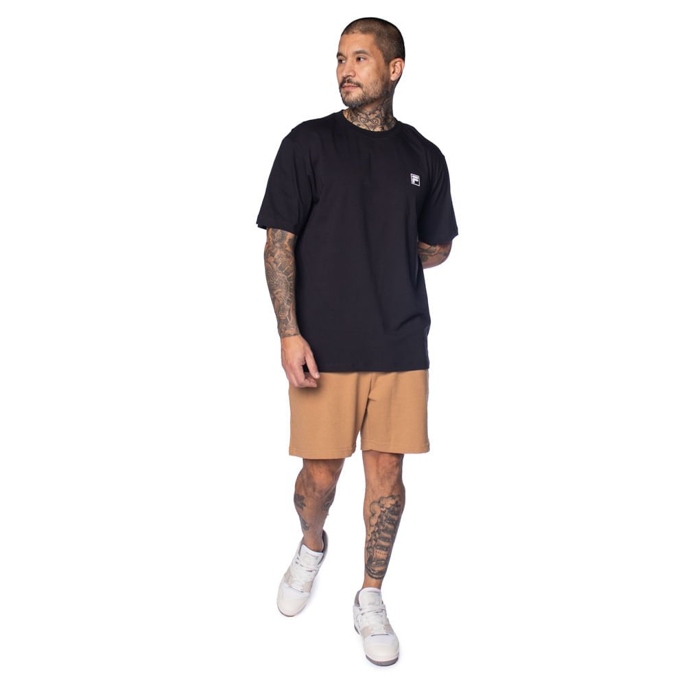 Camiseta Masculina Fila Comfort Preto Preto 4