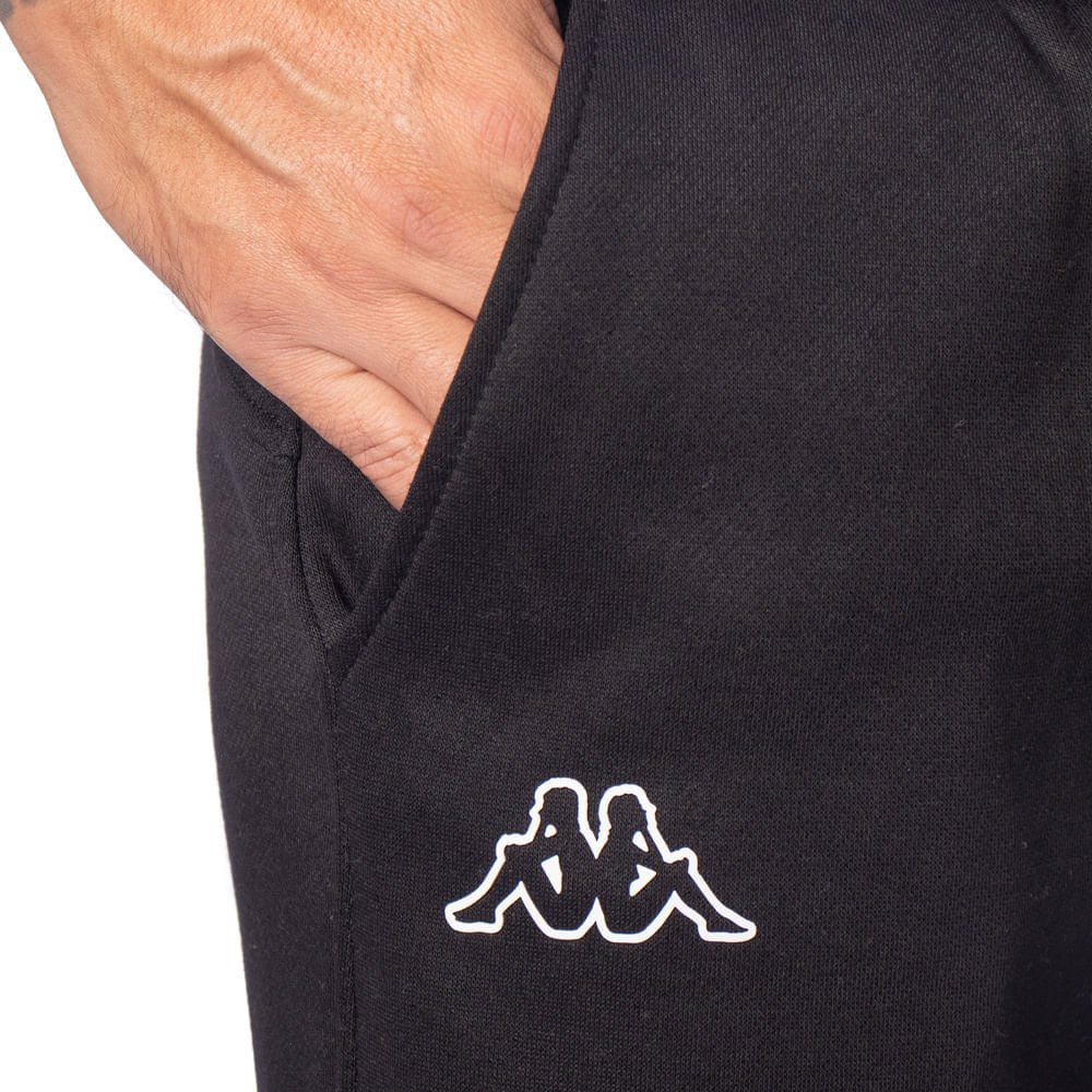Calça Masculina Kappa Phoebe Moletom Preto Preto 4
