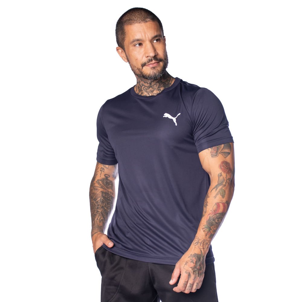 Camiseta Masculino Puma Essentials DryCell Marinho