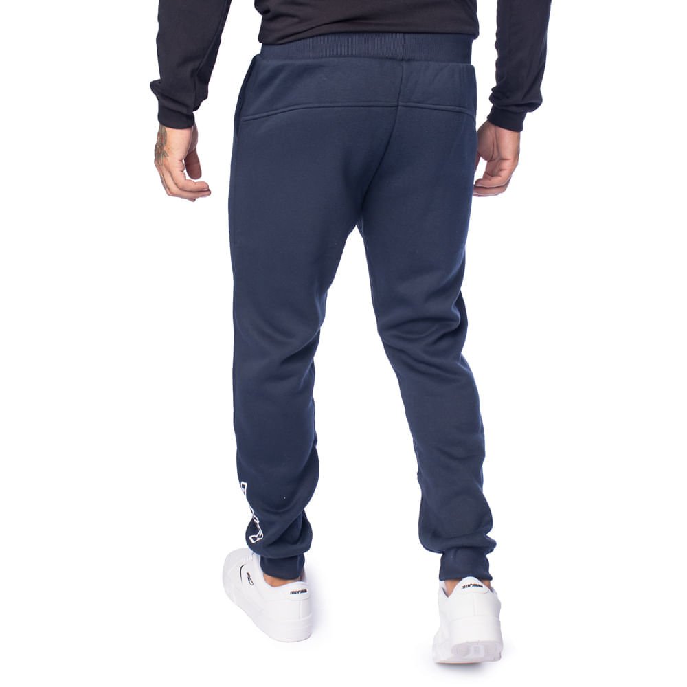 Calça Masculina Kappa Phoebe Moletom Marinho Marinho 2