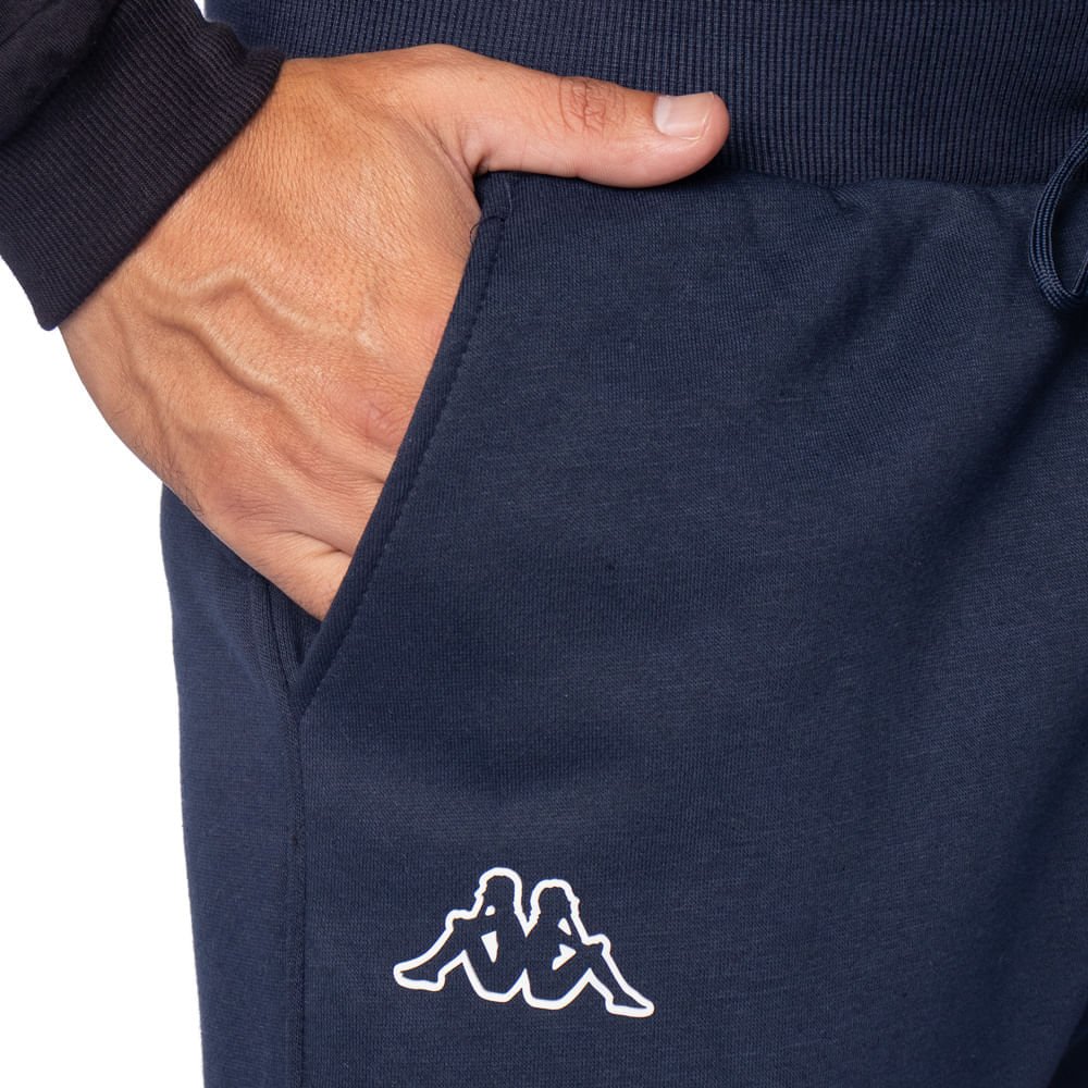 Calça Masculina Kappa Phoebe Moletom Marinho Marinho 3