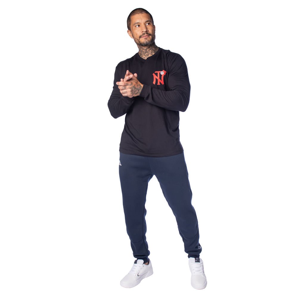 Calça Masculina Kappa Phoebe Moletom Marinho Marinho 5