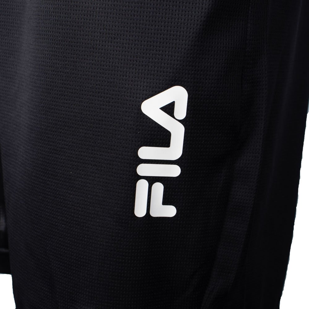Bermuda Masculina Fila Sports Myler Logo Preto Preto 3