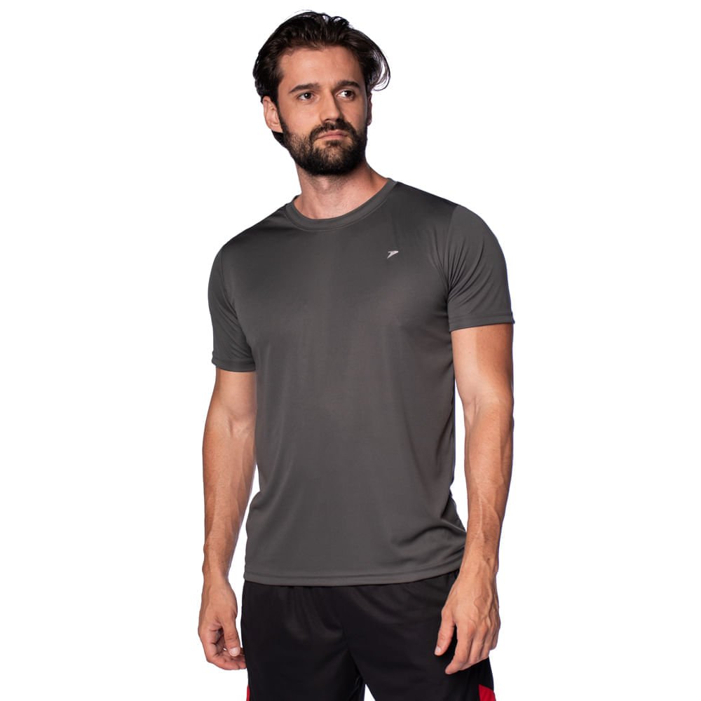 Camisa Masculina Poker New Basic Dry Cinza Escuro