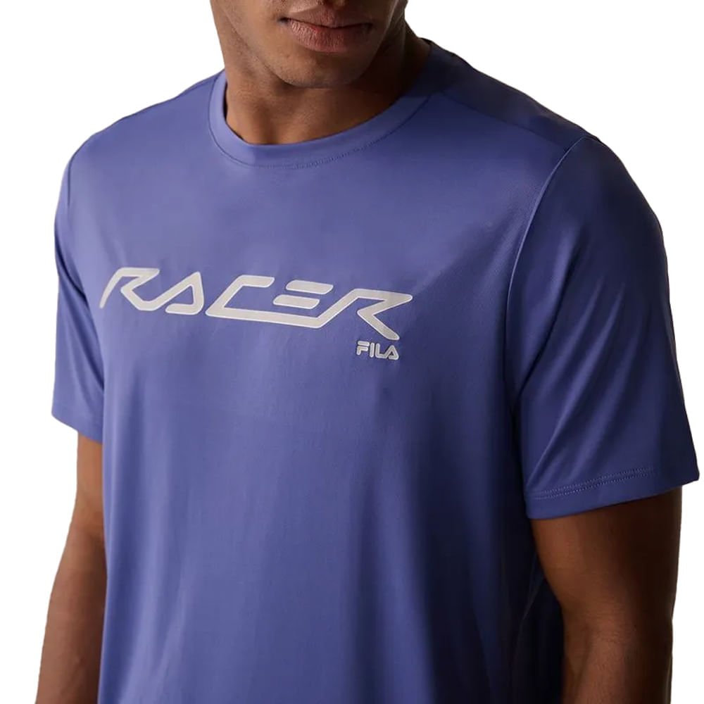 Camiseta Masculina Fila Reflective Core Run Azul Azul 3
