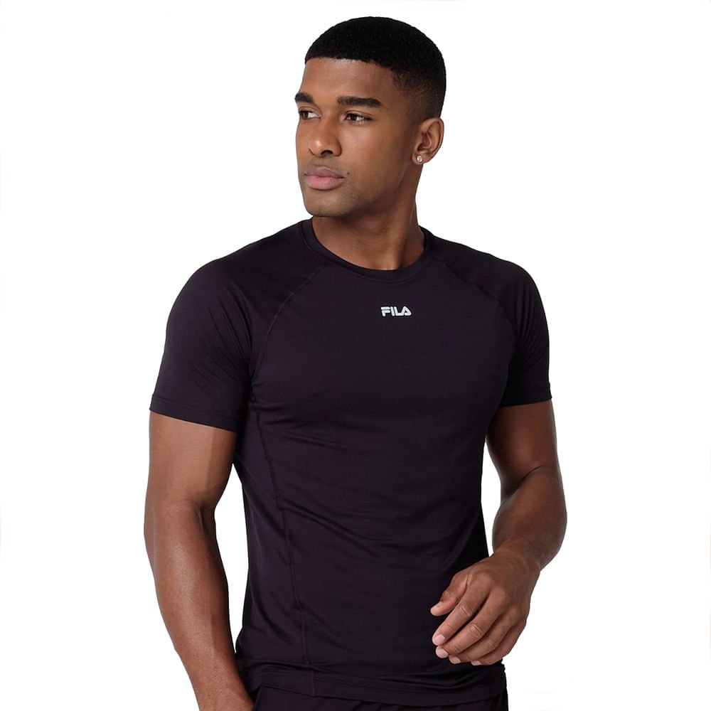 Camiseta Masculina Fila Running BIOTECH Preto