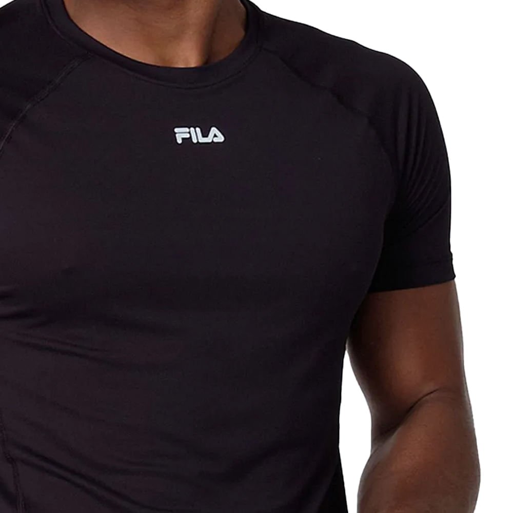 Camiseta Masculina Fila Running BIOTECH Preto Preto 3