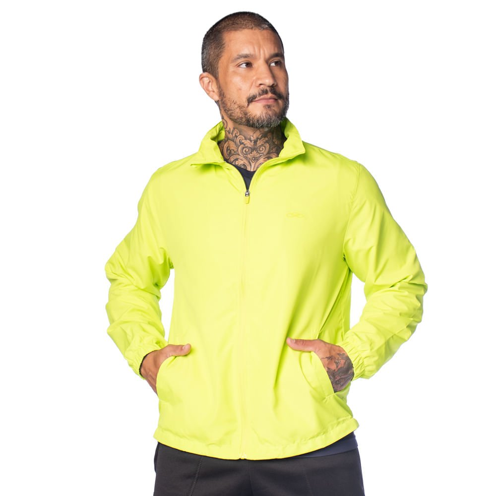 Jaqueta Masculina Olympikus Corta Vento Essential Verde Neo