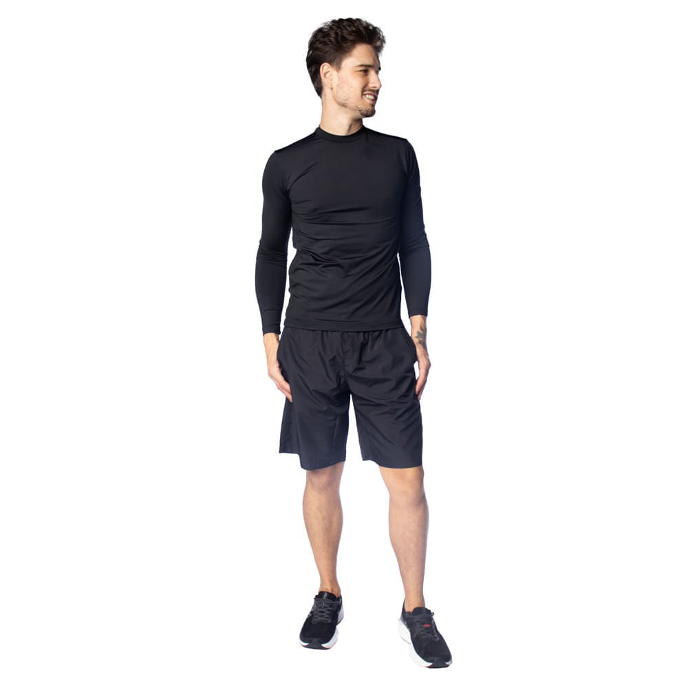 Bermuda Masculina Olympikus Essential Dry Action Preto Preto 3