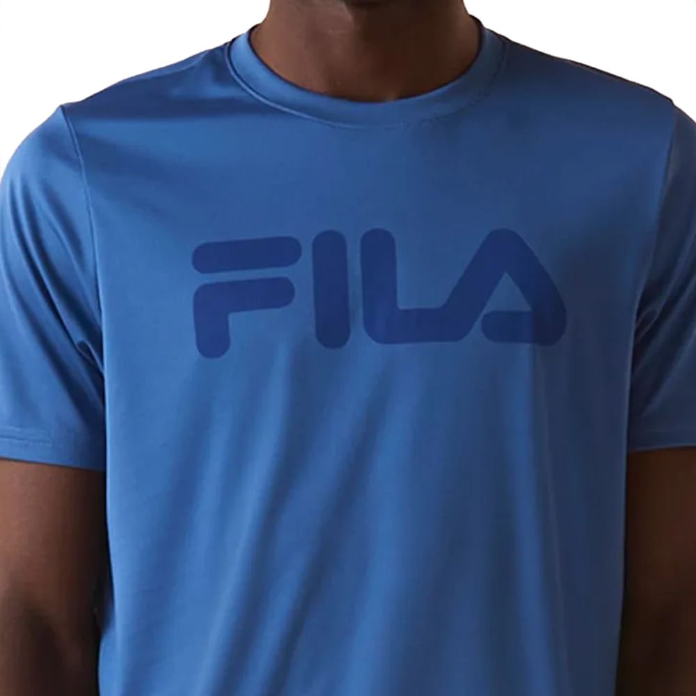 Camiseta Masculina Fila Basic Sports II Leve Tecnologia Azul Azul 3