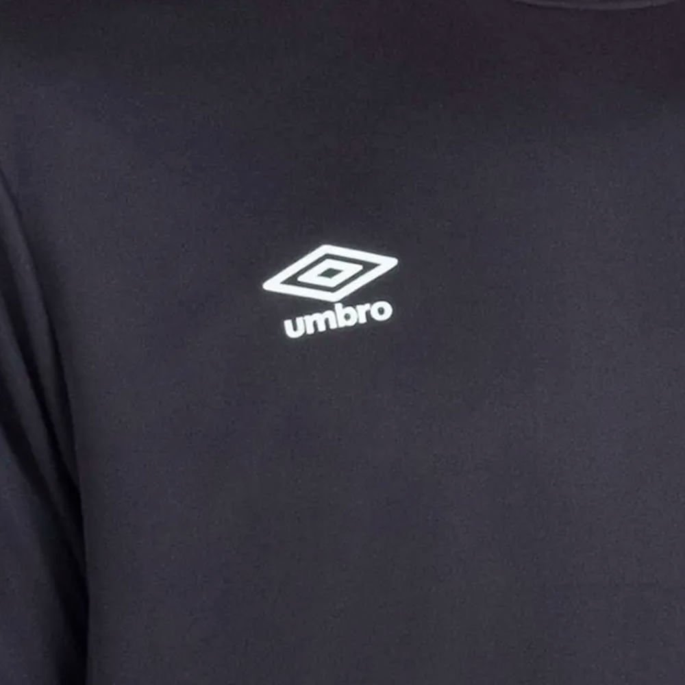 Camisa Masculina Umbro Legacy Manga Curta Respirável Preto Preto 3
