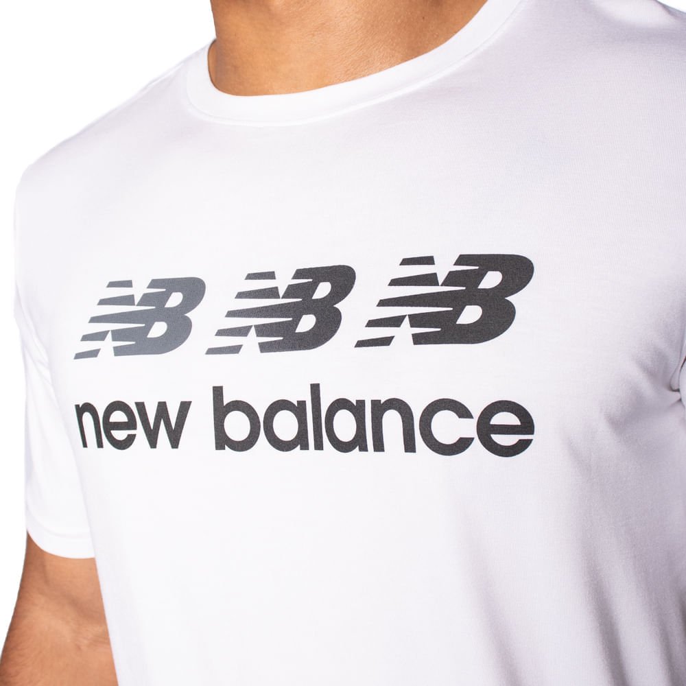 Camiseta Masculina New Balance Active Graphic Branco Branco 3