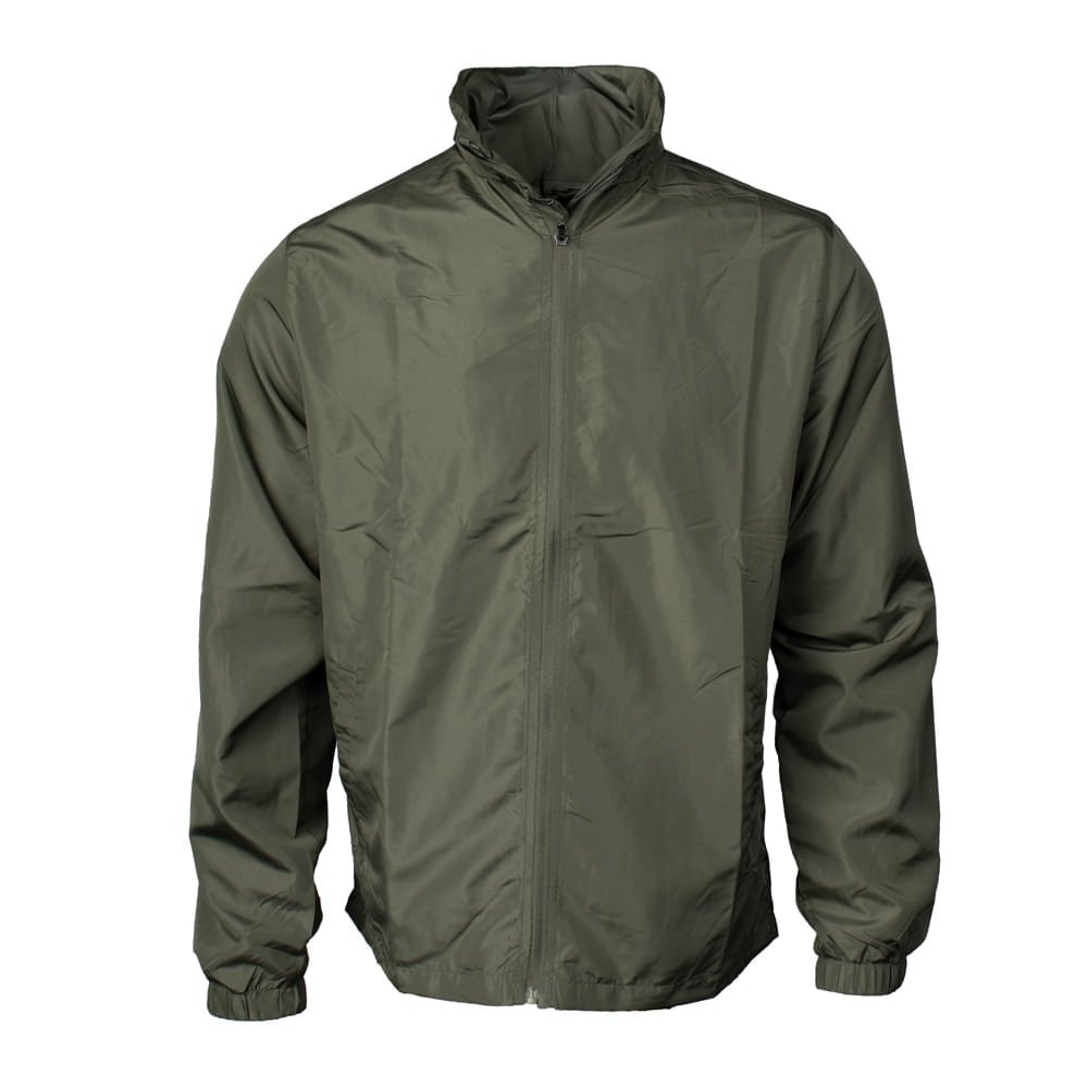 Jaqueta Masculina Olympikus Corta Vento Tela Verde Militar