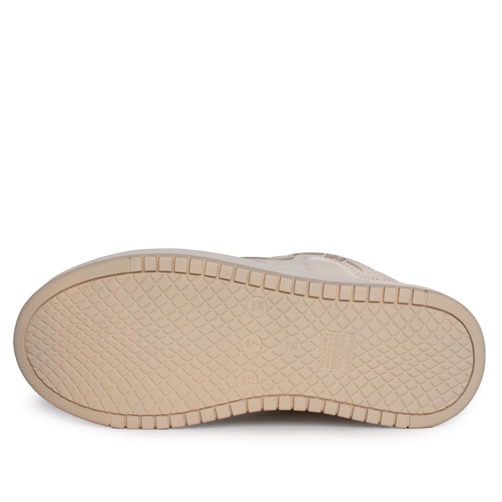 Tênis Feminino Via Marte Flatform Napa/Nobuck Bege/Branco Bege/Branco 2