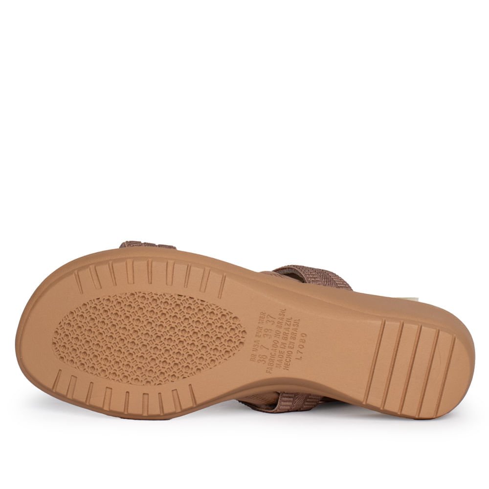 Sandália Feminina Campesí Napa Elástico Bege Bege 2