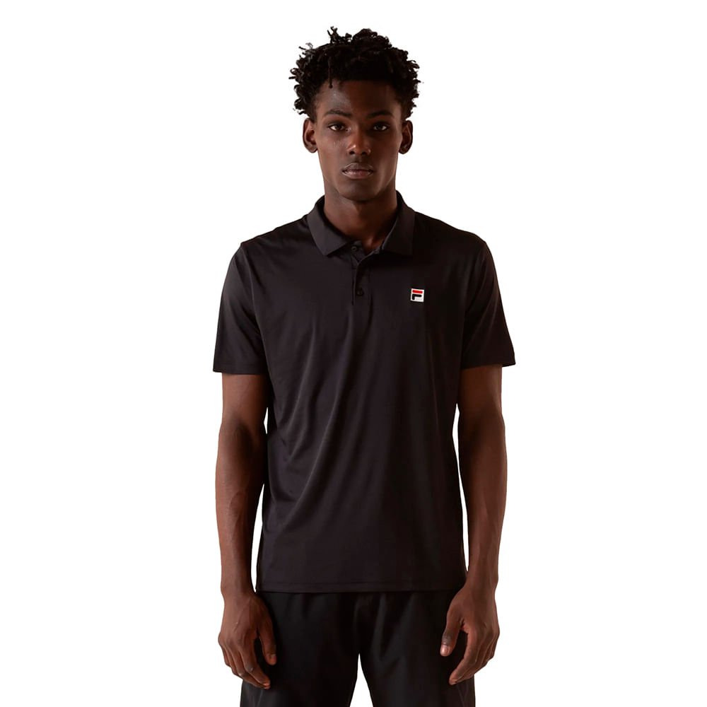 Camisa Masculina Fila Polo Player Box II Malha Preto