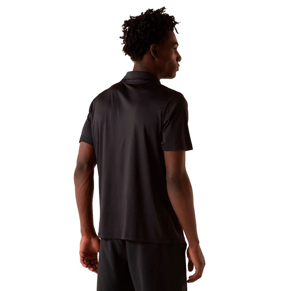 Camisa Masculina Fila Polo Player Box II Malha Preto Preto 2