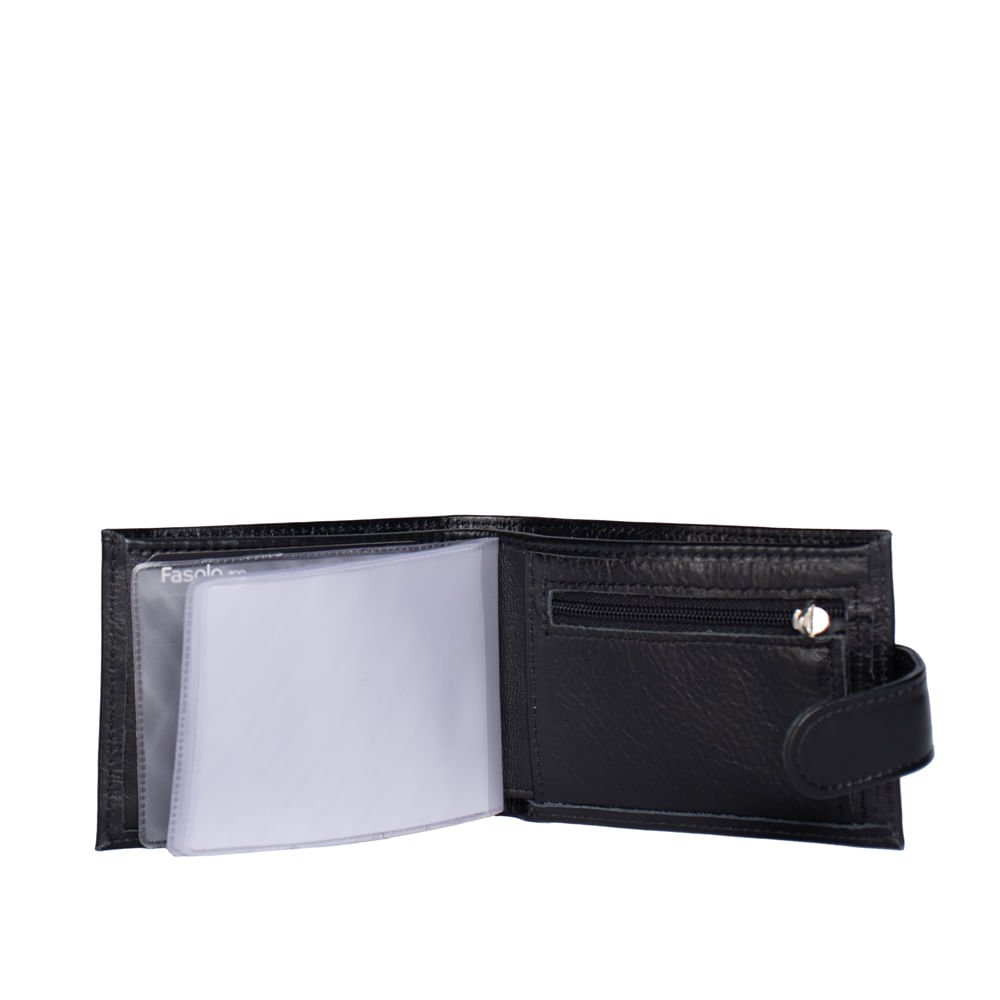 Carteira Masculina Fasolo Couro H016035751 Preto Preto 3