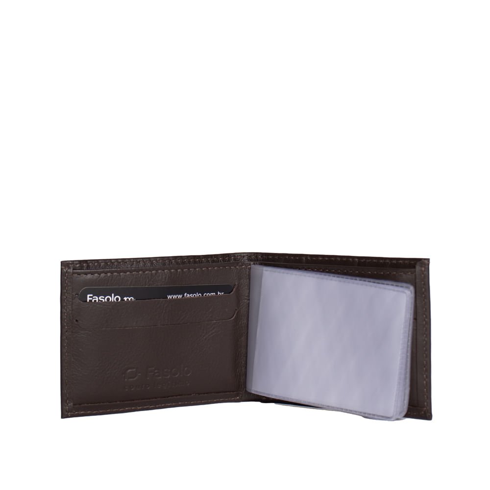 Carteira Masculina Fasolo Couro H007035101 Café Café 3