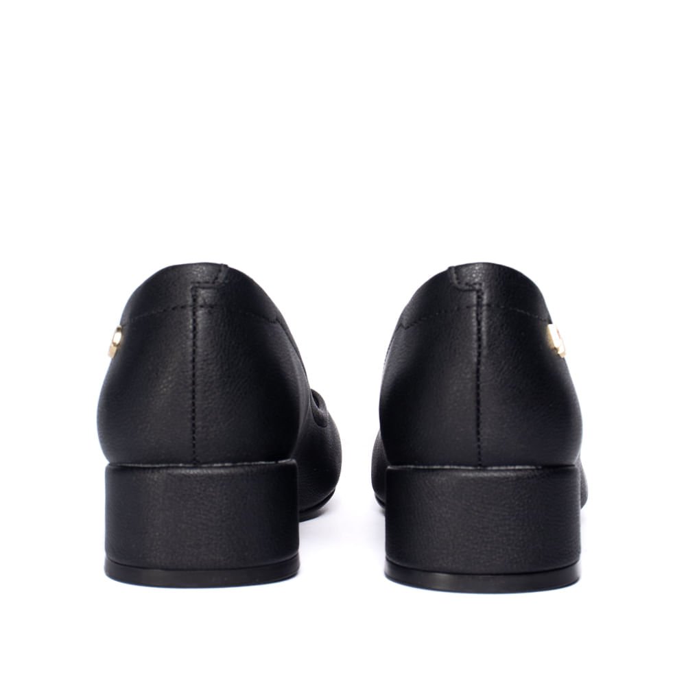 Sapato Feminino Modare Scarpin Floather Bico Redondo Preto Preto 3