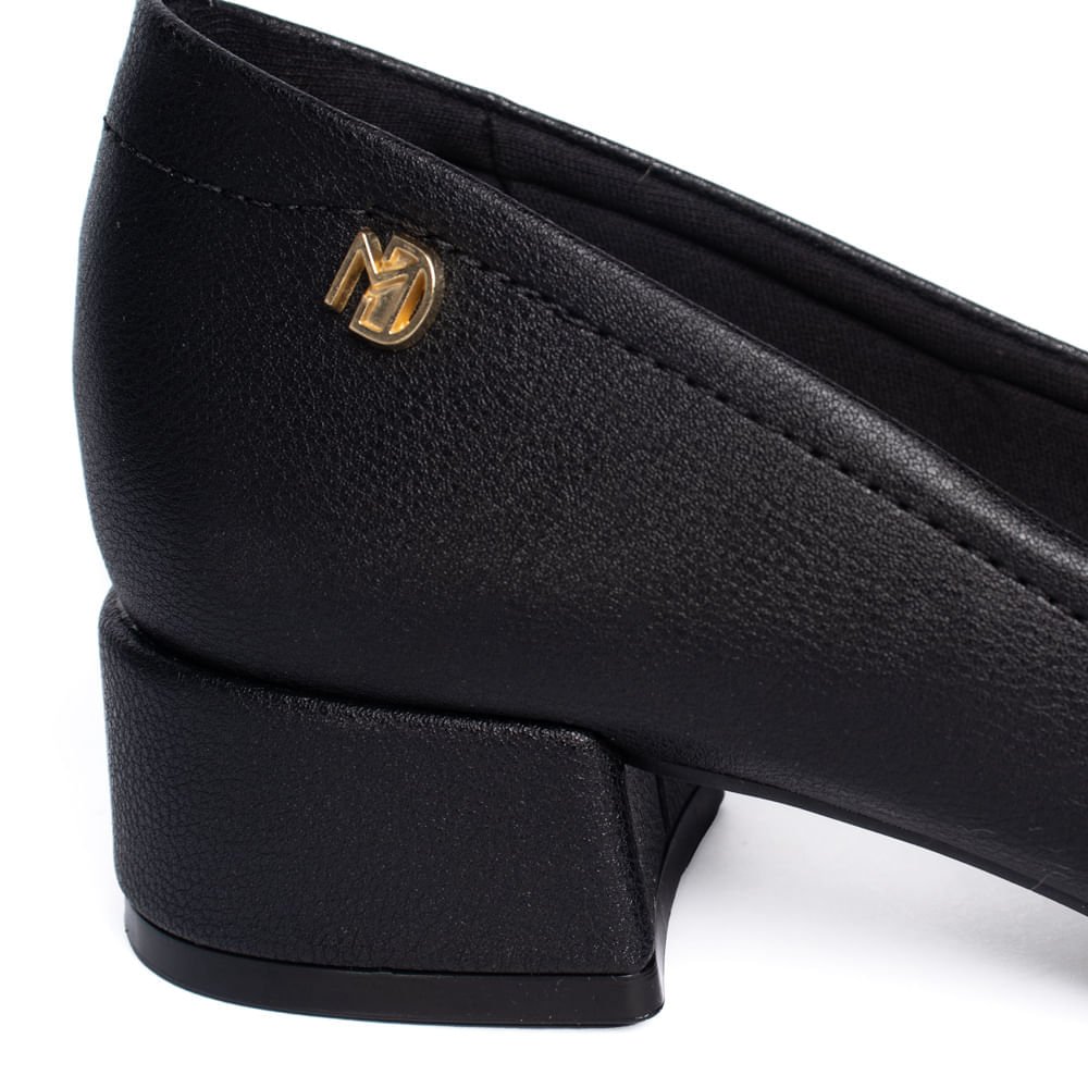 Sapato Feminino Modare Scarpin Floather Bico Redondo Preto Preto 4