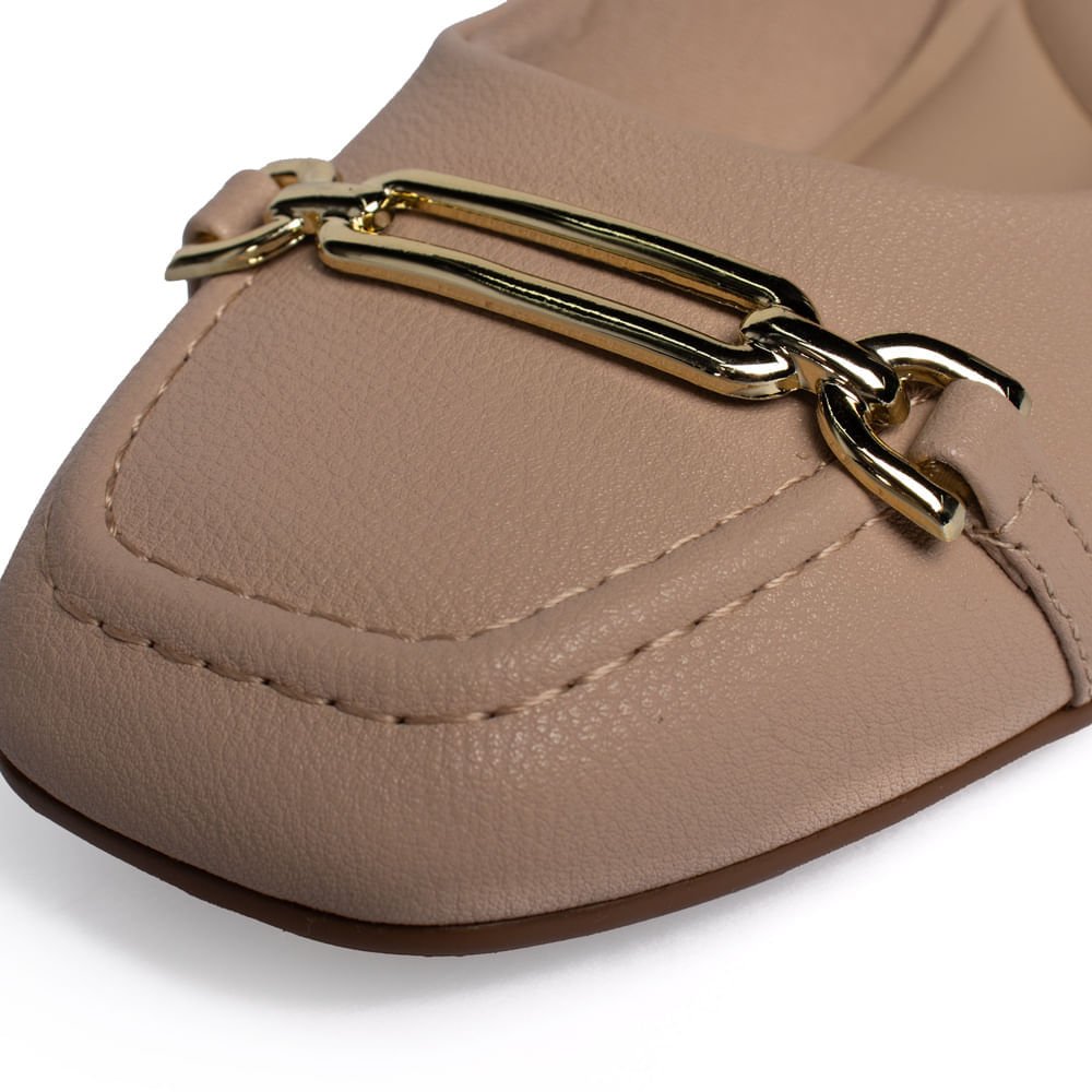 Sapato Feminino Modare Scarpin Floather Fivela Bege Bege 5