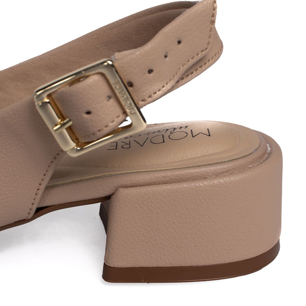 Sapato Feminino Modare Scarpin Floather Fivela Bege Bege 6