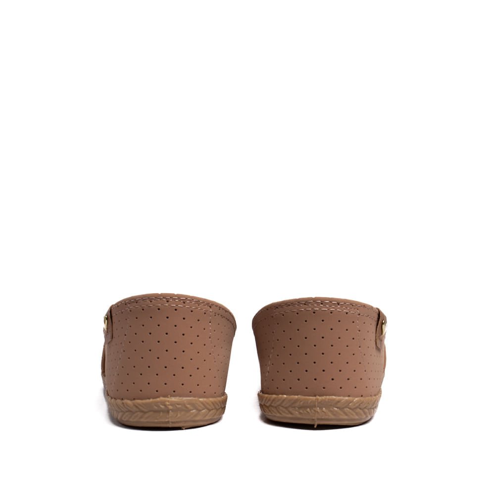 Sapatilha Feminina Moleca Nobuck com Furos Nude Nude 2