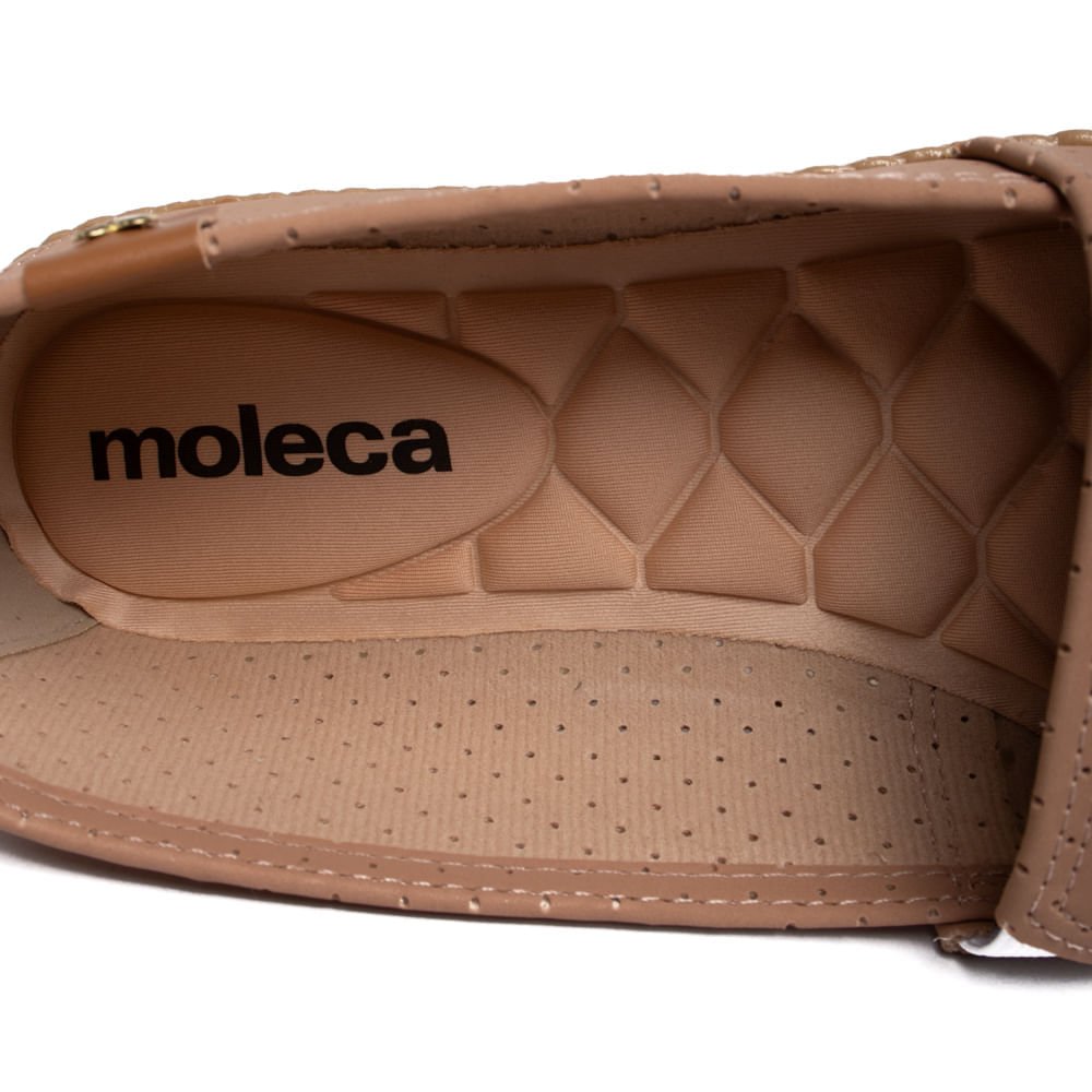 Sapatilha Feminina Moleca Nobuck com Furos Nude Nude 6