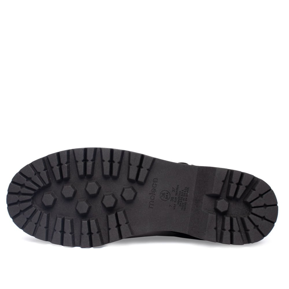 Bota Coturno Feminina Moleca Solado Alto Preto Preto 2