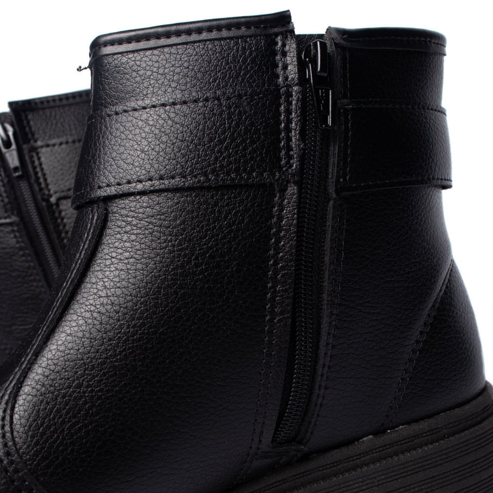 Bota Coturno Feminina Moleca Solado Alto Preto Preto 6